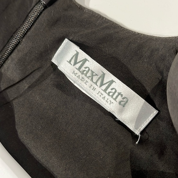 Max Mara SS/17 Dattero Dark Brown Belted Cotton Dress - Picture 10 of 10